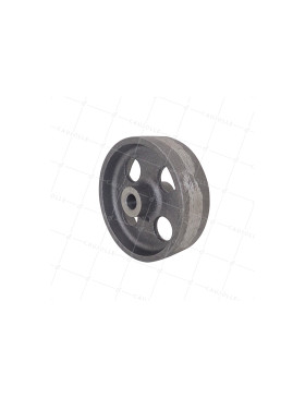 Rueda VINTAGE INDUSTRIAL LISSA EN HIERRO FUNDIDO DIÁMETRO 100 MM EJE 11 MM CARGA 250 KG • Caujolle