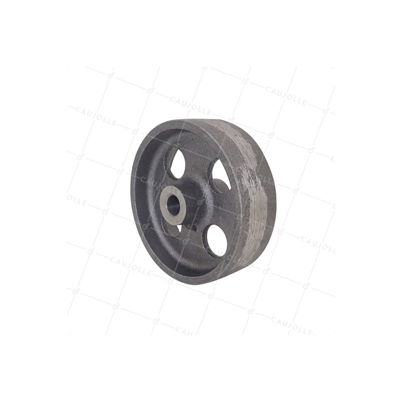 Rueda VINTAGE INDUSTRIAL SUAVE EN HIERRO FUNDIDO DIÁMETRO 100 MM EJE 10 MM CARGA 600 KG