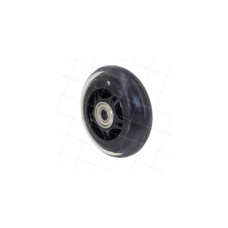 Rueda DE ROLLER DIÁMETRO 75 MM CARGA 40 KG EJE 8 MM - RODILLO NEGRO 75