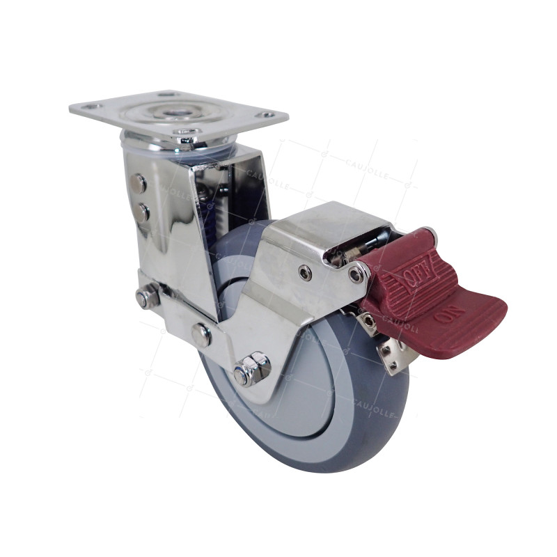 Rotante PIVOTANTE A Placa A FREIN ANTICHOC DIÁMETRO 125 MM - SUSPENSIÓN 125 AF