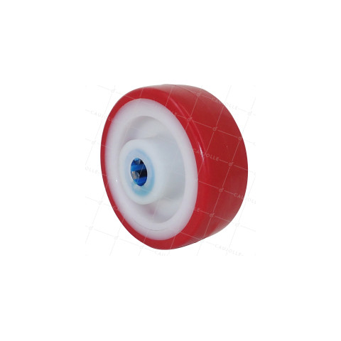 Rueda DE REFUGIO DE PISCINA NYLON POLIURETANO DIÁMETRO 80 MM CARGA 120 KG EJE 12 MM Cojinete INOX • Caujolle