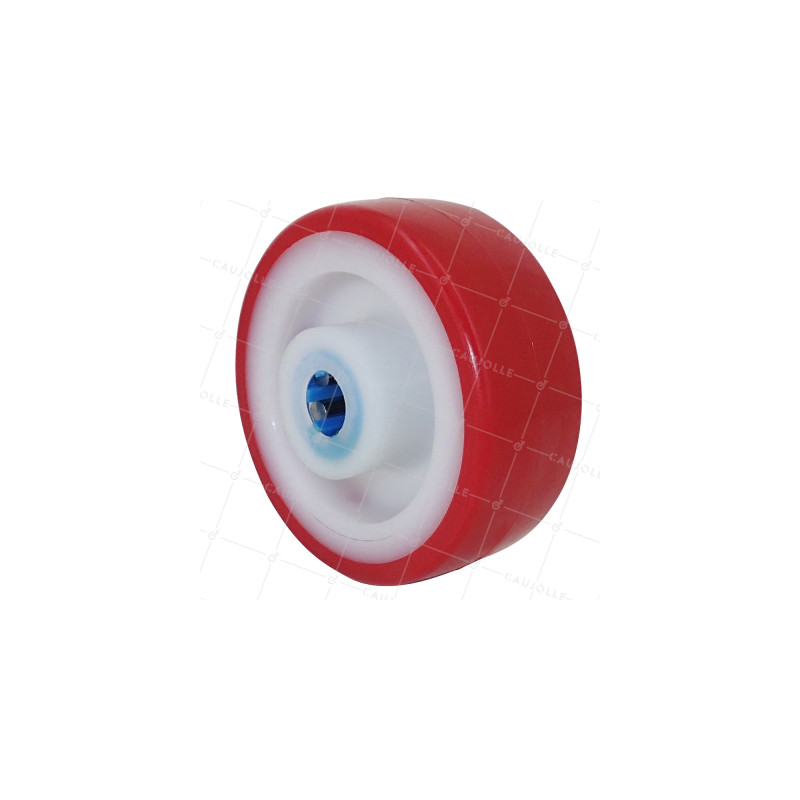 Rueda DE REFUGIO DE PISCINA NYLON POLIURETANO DIÁMETRO 80 MM CARGA 120 KG EJE 12 MM Cojinete INOX