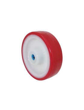 Rueda DE REFUGIO DE PISCINA NYLON POLIURETANO DIÁMETRO 100 MM CARGA 120 KG EJE 12 MM Cojinete INOX - S2450BP 100 RR INOX 12