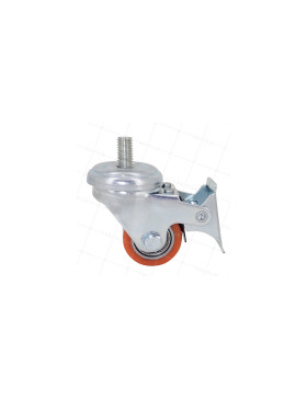 Rotante EXTRA-BASSA FUERTE CARGA A FRENOS DIÁMETRO 35 MM CARGA 100KG A VARILLA ROSCADA DE 10 MM ALTURA 58 MM - SURB 35 TAF