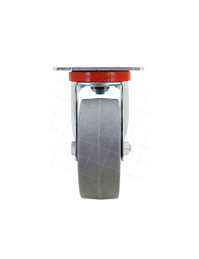 Rotante PIVOTANTE A Placa NYLON SUAVE GRIS DIÁMETRO 100 MM CARGA 120 KG - S2NS 100 GRIS A BOLAS