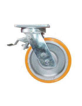 Rotante PIVOTANTE A FRENO EN FUNDICIÓN POLIURETANO DIÁMETRO 250 MM CARGA 1800 KG - STEC 250 PAF