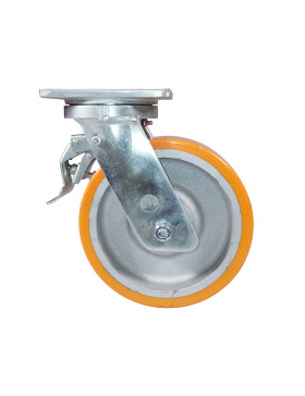 Rotante PIVOTANTE A FRENO EN FUNDICIÓN POLIURETANO DIÁMETRO 250 MM CARGA 1800 KG - STEC 250 PAF