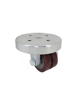 Rotante EXTRA BAJA EN HIERRO Y POLIURETANO CARGA FUERTE DIÁMETRO 50 MM ALTURA 64 MM CARGA 160 KG - SURB 50 HIERRO PU • Caujolle