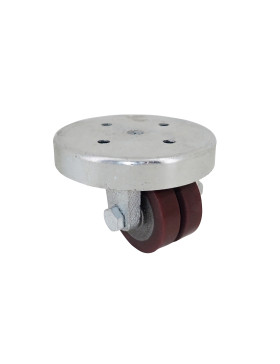 RUEDA EXTRA BAJA DE HIERRO FUNDIDO Y POLIURETANO CARGA FUERTE DIÁMETRO 50 MM ALTURA 64 MM CARGA 160 KG - SURB 50 HIERRO PU