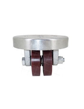 RUEDA EXTRA BAJA DE HIERRO FUNDIDO Y POLIURETANO CARGA FUERTE DIÁMETRO 50 MM ALTURA 64 MM CARGA 160 KG - SURB 50 HIERRO PU