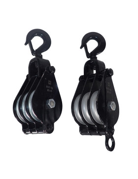 PAR DE MANOPLAS DE LEVANTAMIENTO PARA CABLE DE 12 MM DIÁMETRO MÁXIMO 90 MM 3 RODILLOS