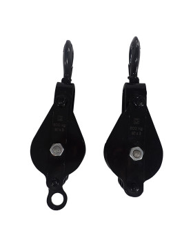 PAR DE MANOPLAS DE LEVANTAMIENTO PARA CABLE DE 12 MM DIÁMETRO MÁXIMO 90 MM 3 RODILLOS