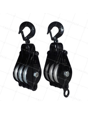 PAR DE MANOPLAS DE LEVANTE PARA CABLE DE 12 MM MÁXIMO DIÁMETRO 90 MM CARGA 500 KG • Caujolle