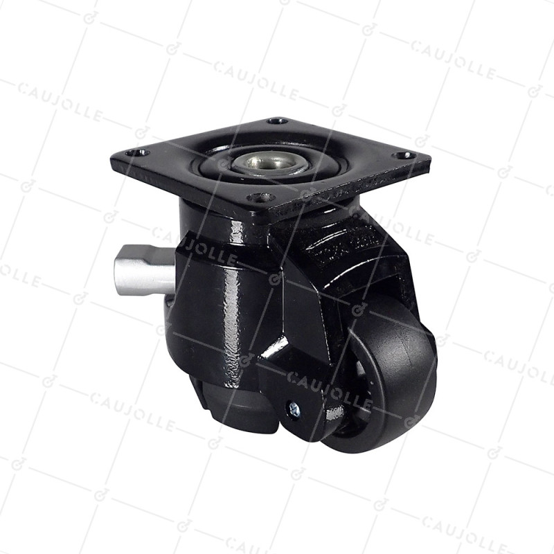 RUEDA TRANSFORMABLE EN PIE FIJO PARA USO REGULAR DIÁMETRO 50 MM CARGA 250 KG - ESTABILIZADOR 50 TRINQUETE