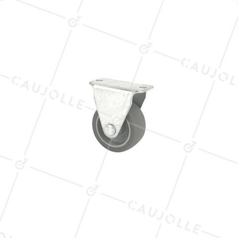 ROULETTE FIXE EN CAOUTCHOUC DIAMETRE 32MM CHARGE 42KG - S17C32 • Caujolle