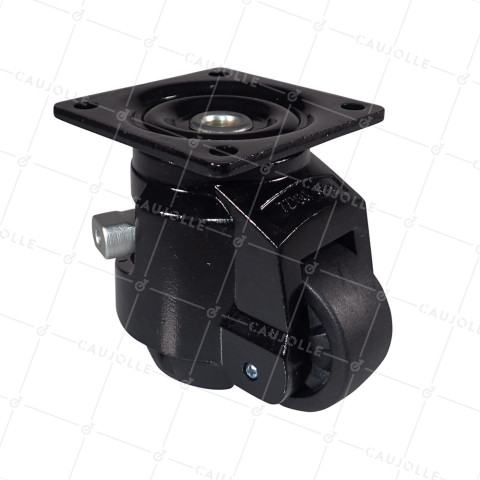 RUEDA GIRATORIA QUICK BLOCK DIÁMETRO 62 MM CARGA 500 KG - ESTABILIZADOR 62 TRINQUETE • Caujolle