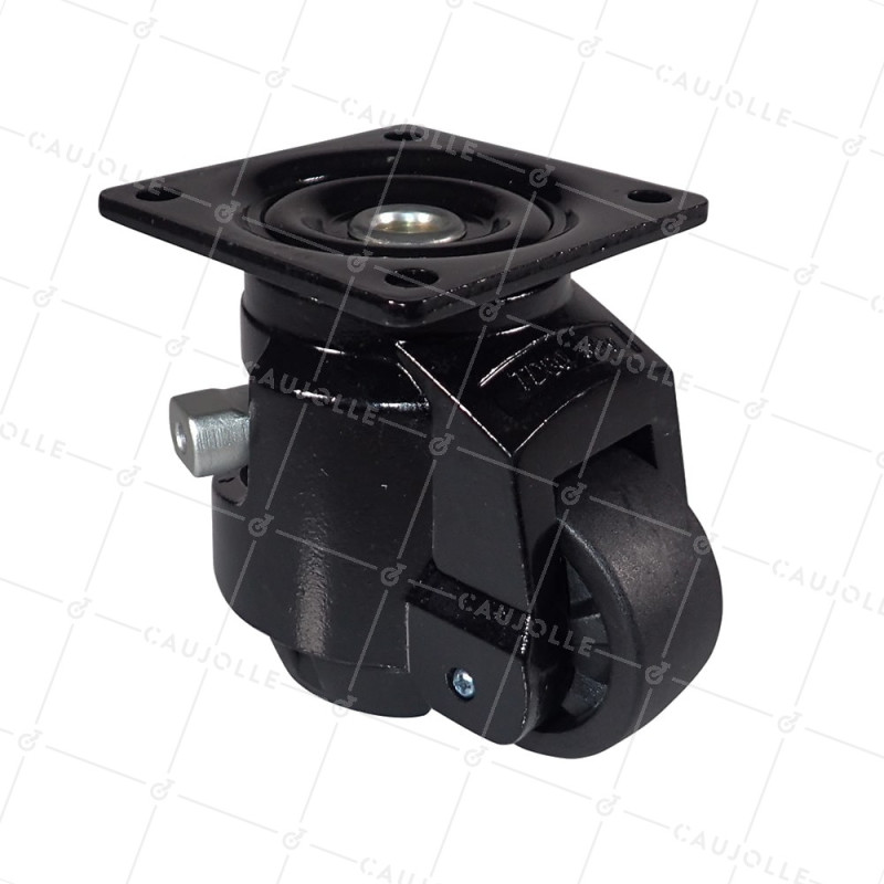 RUEDA GIRATORIA QUICK BLOCK DIÁMETRO 62 MM CARGA 500 KG - ESTABILIZADOR 62 TRINQUETE