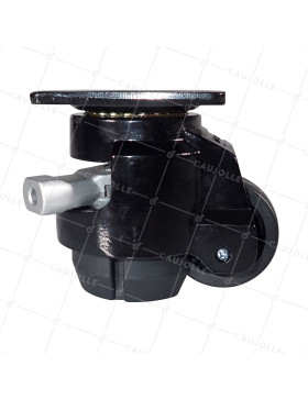 RUEDA GIRATORIA QUICK BLOCK DIÁMETRO 62 MM CARGA 500 KG - ESTABILIZADOR 62 TRINQUETE