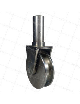 Rueda DE PORTAIL PIVOTANTE A Canal REDONDA DIÁMETRO 175M CARGA 800 KG - MTSP PIV 175 GC • Caujolle