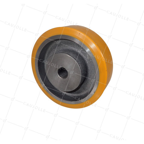 Rueda A CLAVETER EN POLIURETANO DIÁMETRO 150/50 MM CARGA 700KG - SFPU 150/50 A CLAVETER A20 • Caujolle