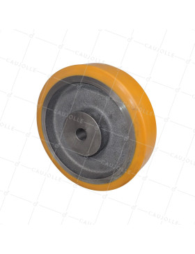 Rueda A CLAVETER EN POLIURETANO DIÁMETRO 200/50 MM CARGA 950KG - SFPU 200/50 A CLAVETER A20 • Caujolle