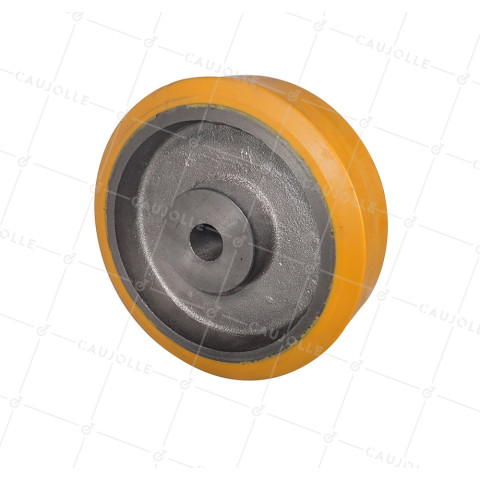 Rueda A CLAVETER EN POLIURETANO DIÁMETRO 200/60 MM CARGA 1000KG - SFPU 200/60 A CLAVETER A25 • Caujolle