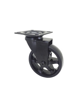 Rotante DISEÑO NEGRO Rueda NYLON DIÁMETRO 75 MM CARGA 45KG - BLACKNYLON 75P