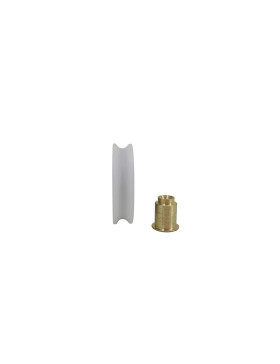 Rueda MECHA CON EJE DE BRONCE A RIVETEAR DIÁMETRO 30 MM CARGA 25 KG EJE 7 MM