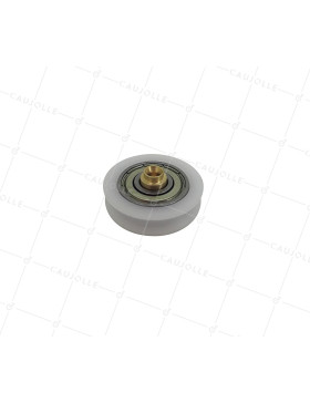 Rueda MECHA CON EJE DE BRONCE A RIVETEAR DIÁMETRO 30 MM CARGA 25 KG EJE 7 MM