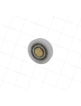 Rueda MECHA CON EJE DE BRONCE A RIVETEAR DIÁMETRO 30 MM CARGA 25 KG EJE 7 MM