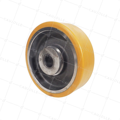 Rueda A CLAVETER EN POLIURETANO DIÁMETRO 250/80 MM CARGA 1600KG - SFPU 250/80 A CLAVETER A40 • Caujolle