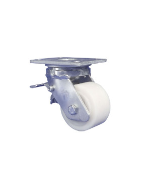 Rotante GIRATORIA CON FRENO EN NYLON DIÁMETRO 100 MM CARGA 1200 KG - STEC NYLON 100P CON FRENO