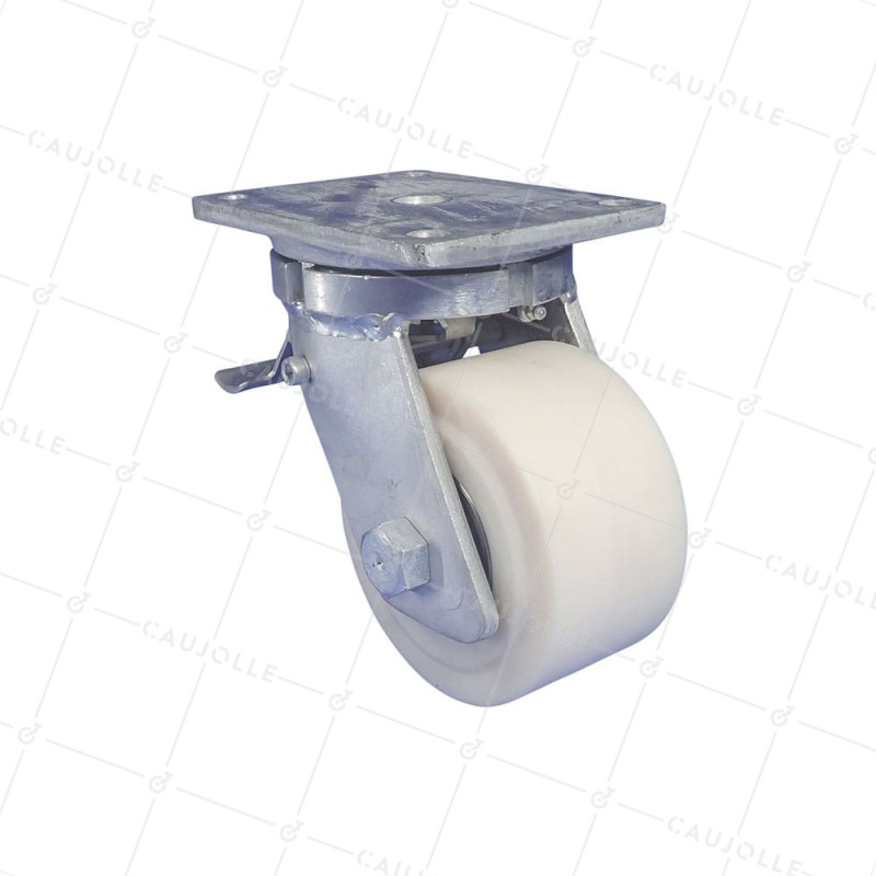 Rotante PIVOTE DE FRENO EN NYLON DIÁMETRO 150 MM CARGA EXTREMA 3000 KG - STEC NYLON 150P AF