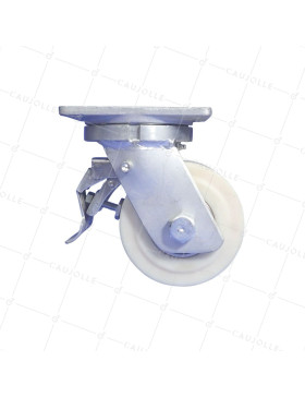 Rotante PIVOTE DE FRENO EN NYLON DIÁMETRO 150 MM CARGA EXTREMA 3000 KG - STEC NYLON 150P AF