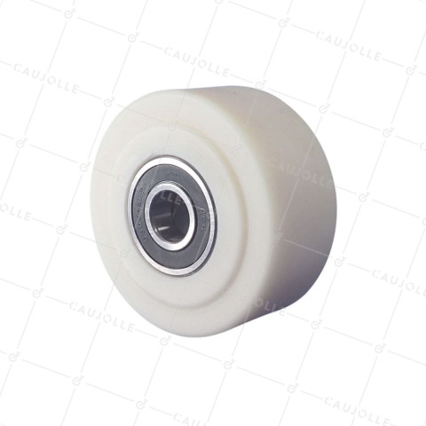 Rueda NYLON FUERTE CARGA DIÁMETRO 125 MM CARGA 2000 KG PARA EJE DE 125MM - S2490 125 RB25 • Caujolle