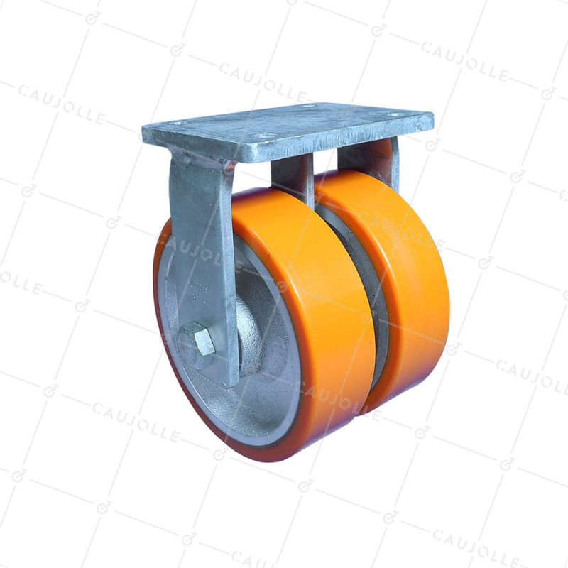 Rotante FIJA EN POLIURETANO DIÁMETRO 250 MM CARGA 3600 KG - STEC DOBLE 250F