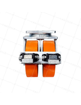 Rotante PIVOTANTE A FREIN EN FONTE POLIURETANO DIÁMETRO 250 MM CARGA 3600 KG - STEC DOBLE 250P A FRENO