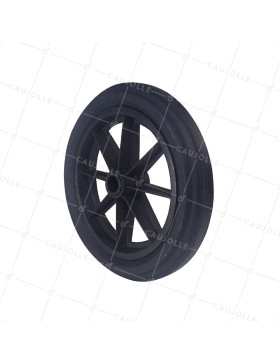 Rueda de carretilla INCREMISIBLE DURA DIÁMETRO 360MM CARGA 125KG EJE DE 30 MM - S605DP 360 L30-74 • Caujolle