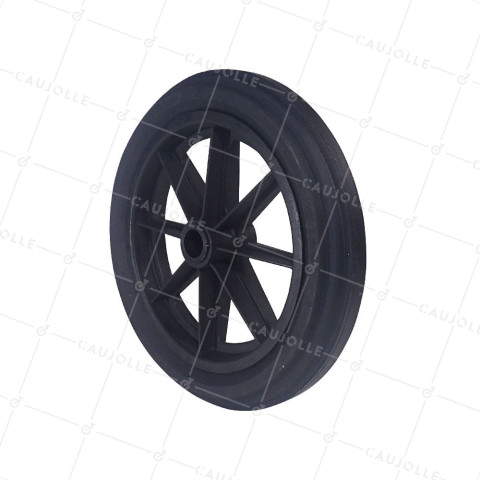 Rueda de carretilla INCREMISIBLE DURA DIÁMETRO 360MM CARGA 125KG EJE DE 30 MM - S605DP 360 L30-74 • Caujolle