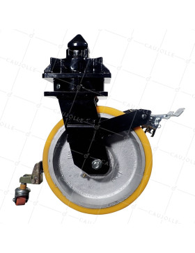 Rotante DE CONTENEDOR DIÁMETRO 305 MM CARGA 2650 KG - DOBLE Rueda NARANJA PU