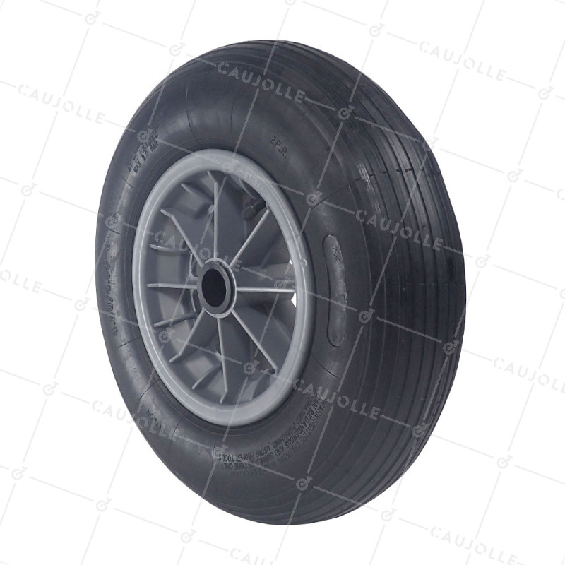 RUEDA DE CARRETILLA INFLABLE DIÁMETRO 400 MM CARGA 150 KG PARA EJE DE 30 MM - S1006P L30 POM