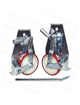 PAR DE Rotantes Escamoteable A LEVA PARA MUDANCIAS DIÁMETRO 138 MM CARGA 1000KG - KIT LEVEL UP 138 • Caujolle