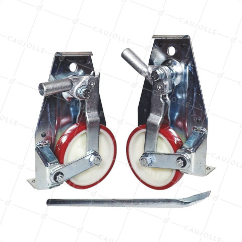 PAR DE Rotantes Escamoteable A LEVA PARA MUDANCIAS DIÁMETRO 138 MM CARGA 1000KG - KIT LEVEL UP 138 • Caujolle