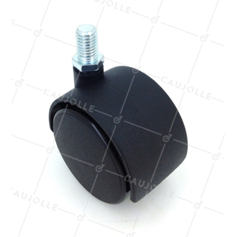 RUEDA DE SILLA QUE SE ATORNILLA CON UN DIÁMETRO DE 50 MM CON VARILLA ROSCADA DE 10 MM CARGA 50 KG - S49TF 50 • Caujolle