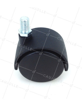 RUEDA DE SILLA QUE SE ATORNILLA CON UN DIÁMETRO DE 50 MM CON VARILLA ROSCADA DE 10 MM CARGA 50 KG - S49TF 50