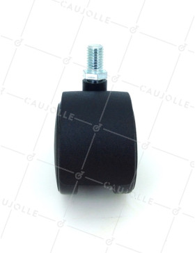 RUEDA DE SILLA QUE SE ATORNILLA CON UN DIÁMETRO DE 50 MM CON VARILLA ROSCADA DE 10 MM CARGA 50 KG - S49TF 50