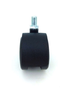 RUEDA DE SILLA QUE SE ATORNILLA CON UN DIÁMETRO DE 50 MM CON VARILLA ROSCADA DE 10 MM CARGA 50 KG - S49TF 50