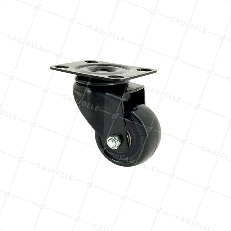 ROTANTE NEGRA DE MANIPULACIÓN POLIURETANO DIÁMETRO 50 MM CARGA 40KG - S2PU 50