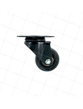 ROTANTE  NEGRA DE MANIPULACIÓN POLIURETANO DIÁMETRO 50 MM CARGA 40KG - S2PU 50