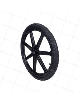 Rueda DE Remolque DE JARDÍN INFLADA REFORZADA DIÁMETRO 610 MM CARGA 50 KG EJE DE 16 MM - S5100P 24 PULGADAS INFLADA • Caujolle